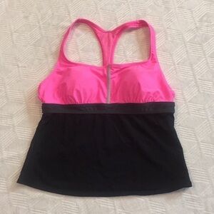 Danskin Now Black/Pink and Gray padded Top L